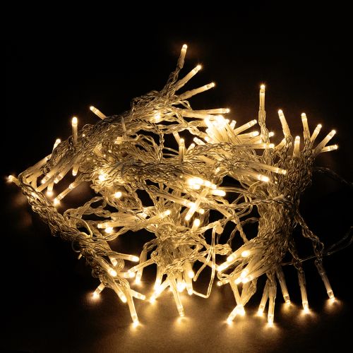 Cortina de luz 120 LED cadena de luz blanco cálido 100×180cm