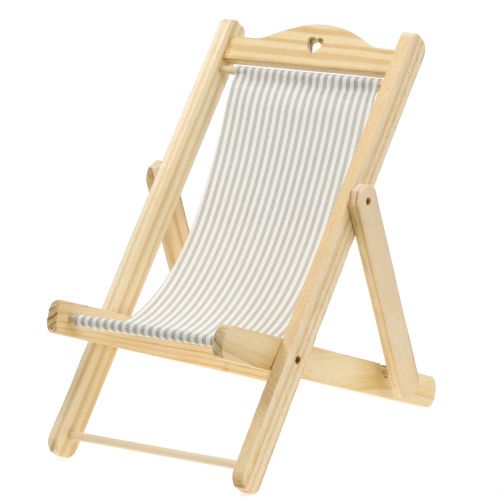 Floristik24 Tumbona Deco gris-blanco H24cm