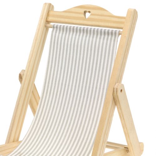 Floristik24 Tumbona Deco gris-blanco H24cm