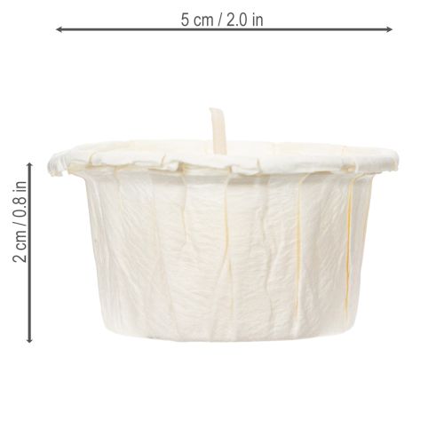 Artículo Velas de té en funda de papel para ocasiones festivas y momentos de ambiente Light One 4cm 50uds