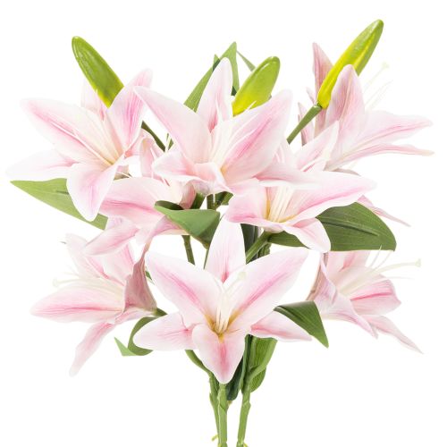 Lirio artificial, flor de tallo, decoración, 68 cm, 3 piezas | Floristik24.es