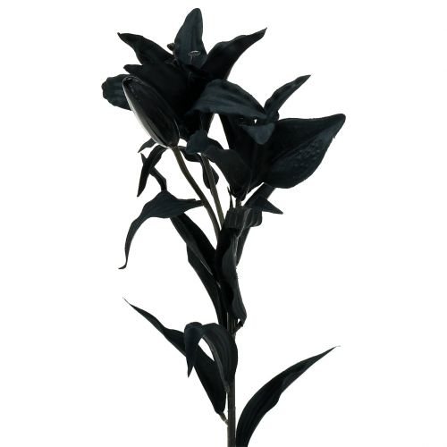 Floristik24 Flor artificial lirio negro 84cm