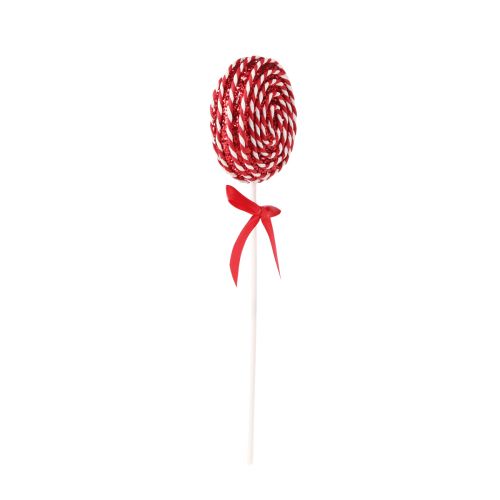 Artículo Piruleta decoración navideña rojo blanco polo de espuma H30cm 2 piezas