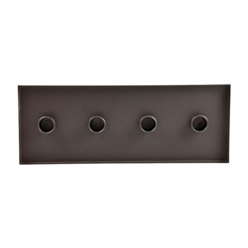 Artículo Portavelas metal negro bandeja vela 35x13x2cm