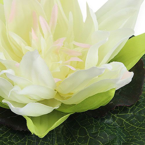 Artículo Flor de loto flotante 18cm blanco 3uds