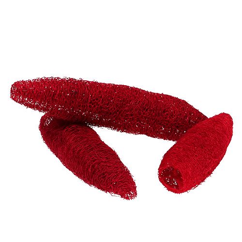 Floristik24 Loofah grande rojo 20uds