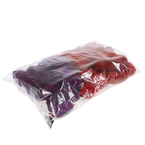 Floristik24 Loofah surtido violeta, rojo vino 9cm - 12cm 50 piezas