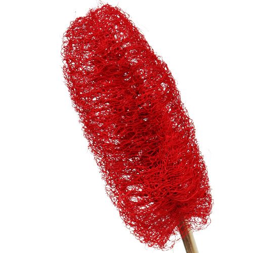 Artículo Luffa pequeña en palito roja 25uds