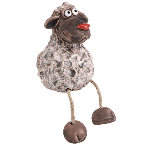 Artículo Gracioso taburete decorativo con borde de Pascua de oveja marrón Al. 15 cm 3 piezas