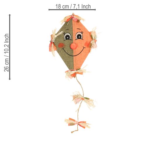 Artículo Divertido dragón decorativo para colgar naranja 18×26cm 2uds
