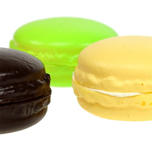 Artículo Pasteles decorativos de merengue macaron, coloridos y variados. 5cm 8 piezas