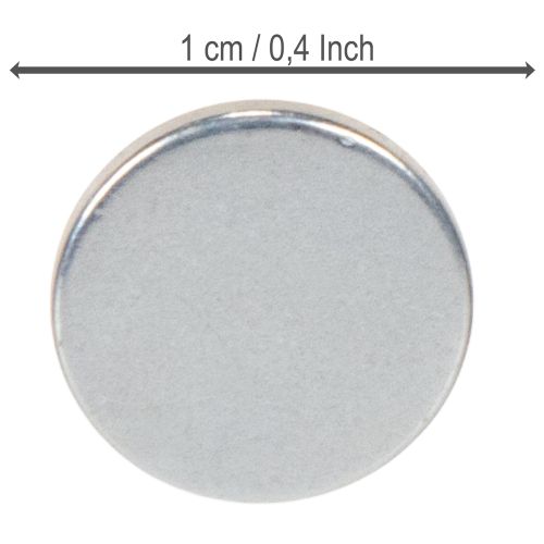 Disco magnético redondo para portavelas y bandejas metálicas, 1 cm, 20 unidades. | Floristik24.es