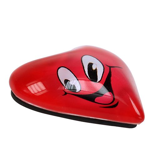 Floristik24 Imán corazón emoticon rojo 4cm 6uds