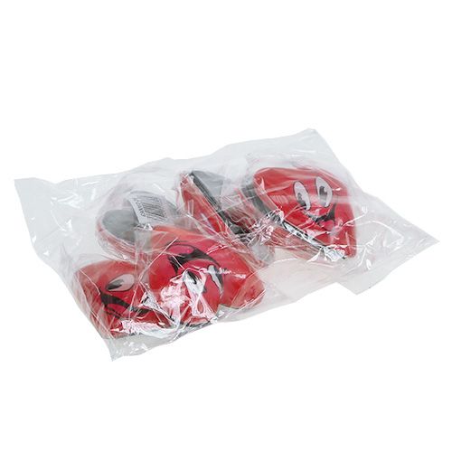 Floristik24 Imán corazón emoticon rojo 4cm 6uds