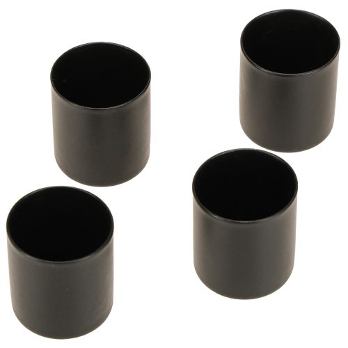 Artículo Portavelas magnético, metal negro, H3cm, 4 piezas