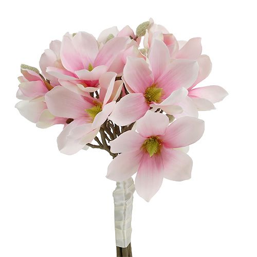 Floristik24 Ramo de magnolia rosa 40cm 5pcs