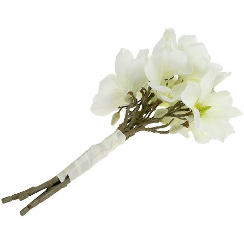 Artículo Ramo de magnolia blanco 40cm 5uds