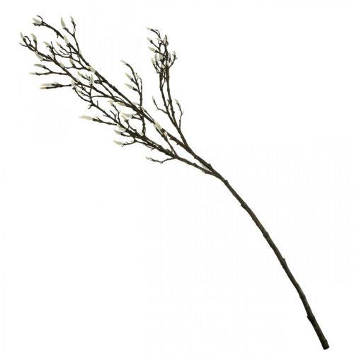 Artículo Rama de magnolia artificial Rama decorativa de primavera con capullos Marrón Blanco L135cm