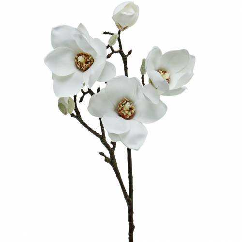 Artículo Magnolia rama blanca Rama decorativa magnolia flor artificial