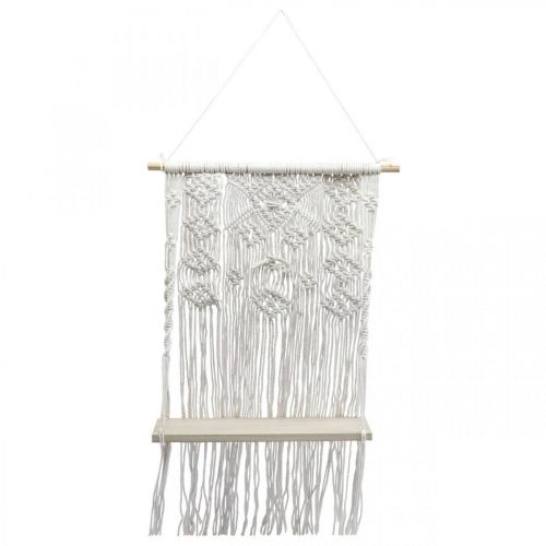 Cesta de flores de macramé, decoración colgante, columpio de flores, 40x15cm