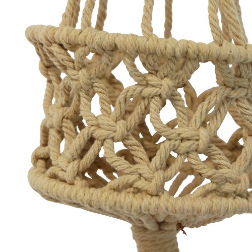 Artículo Decoración de macramé para colgar beige marrón boho Ø12cm H79cm