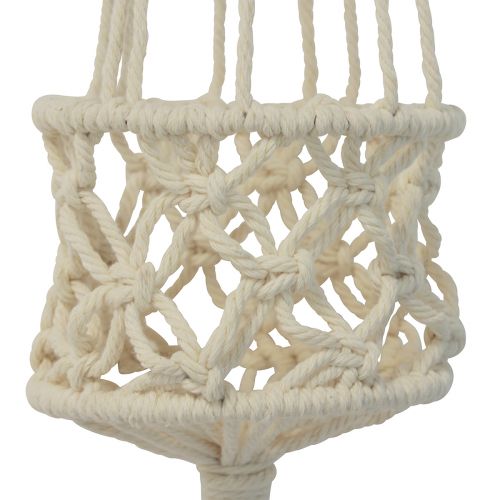 Artículo Decoración colgante macramé crema estilo boho Ø12cm H79cm