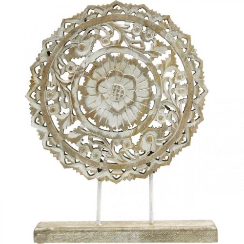 Floristik24 Mandala para colocar, decoración floral en madera, decoración de mesa, decoración veraniega shabby chic nature H39.5cm Ø30cm