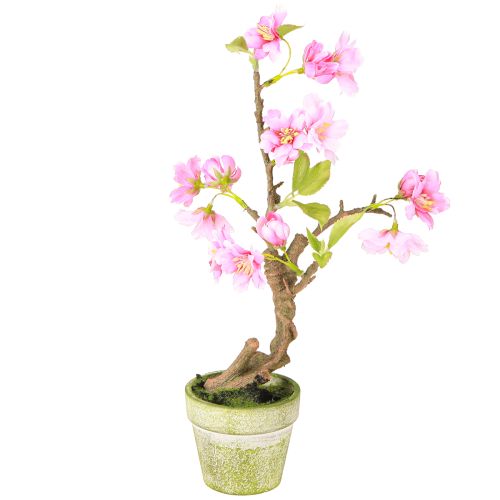 Floristik24 Almendro artificial en maceta con flores rosas H28cm
