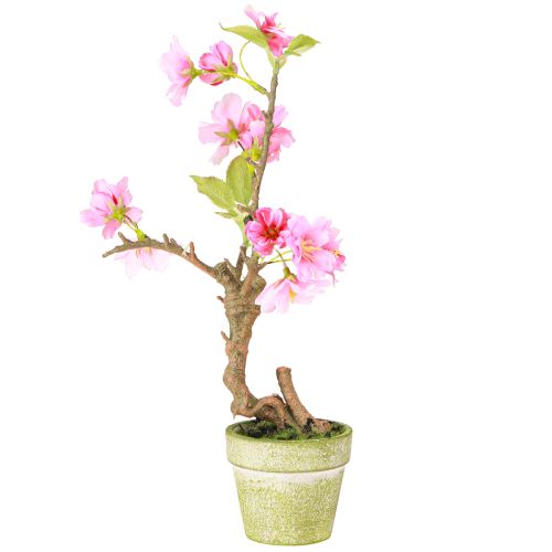 Artículo Almendro artificial en maceta con flores rosas H28cm