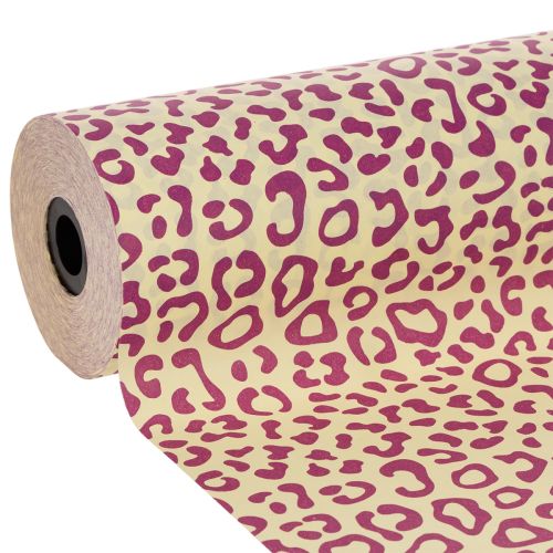 Papel para puños, estampado de leopardo, morado, 25 cm, 100 m comprar | Floristik24.es