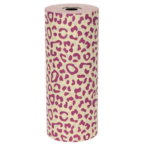 Papel para puños, estampado de leopardo, morado, 25 cm, 100 m | Floristik24.es