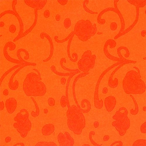 Artículo Papel manguito naranja con estampado 25cm 100m