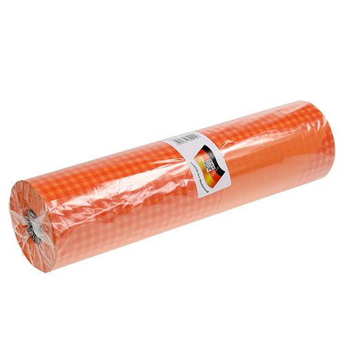 Artículo Papel para puños 37,5 cm Cuadros naranja 100 m