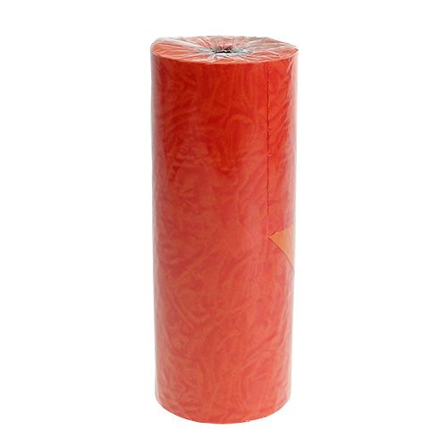 Floristik24 Papel para puños rojo anaranjado 25cm 100m