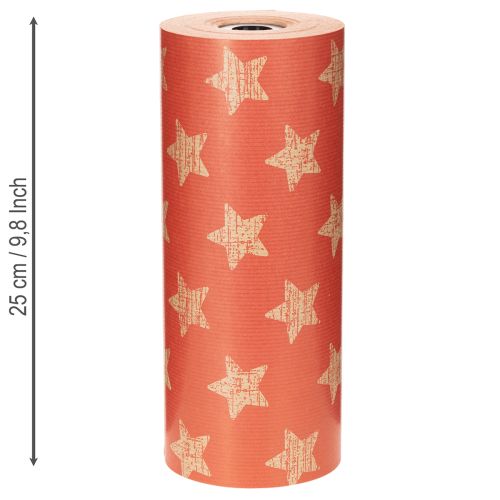 Papel para dobladillos con estrellas, rollo para artículos de floristería, 25 cm x 100 m | Floristik24.es