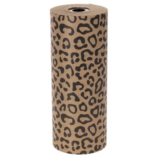 Papel para dobladillos, estampado de leopardo, rollo de 25 cm y 100 m, para envolver regalos. | Floristik24.es