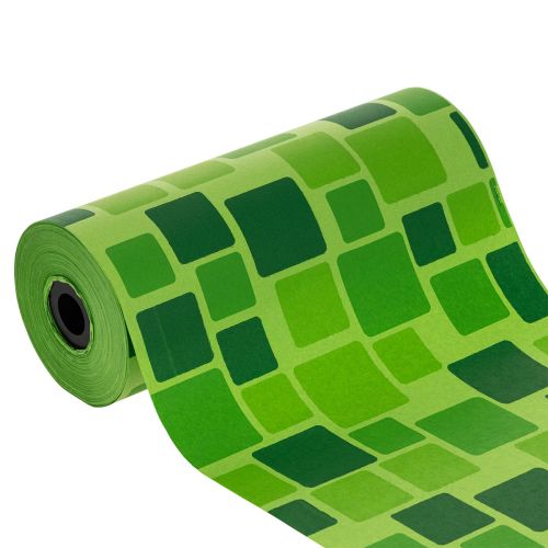 Papel para dobladillos de ramos de flores con diseño de mosaico, 25 cm x 100 m