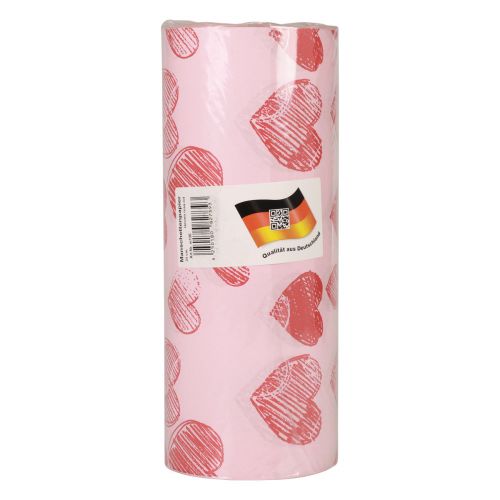 Artículo Papel para puños papel de seda corazones rosas 25cm 100m