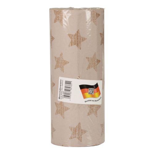 Floristik24 Papel manguito papel de seda estrellas blancas 25cm 100m