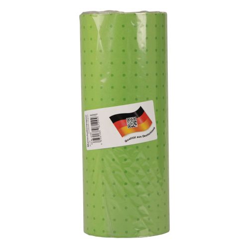 Floristik24 Papel para puños papel de seda lunares verdes 25cm 100m