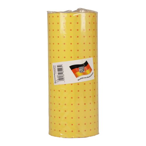Floristik24 Papel para puños papel de seda lunares amarillos 25cm 100m