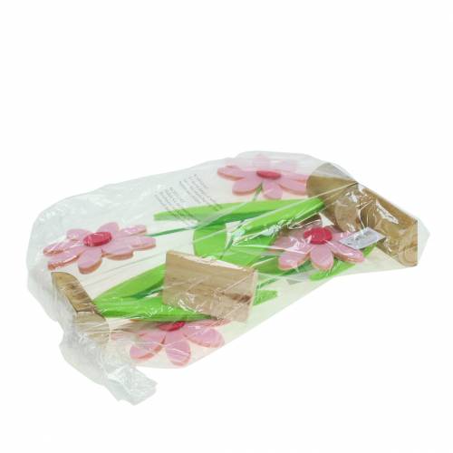 Floristik24 Flor de fieltro rosa 27cm 4pcs