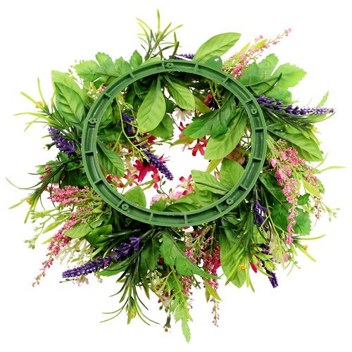 Floristik24 Corona Margarita con lavanda Rosa Ø28cm