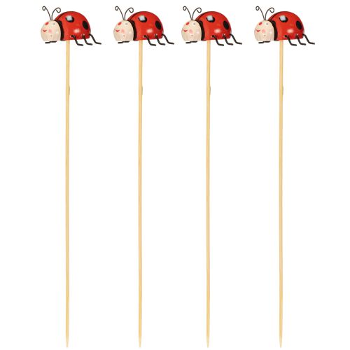 Artículo Estacas de jardín de mariquita, decoración para primavera y verano, decoración floral, 31 cm, 4 piezas