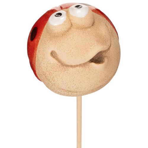 Floristik24 Estacas de jardín con forma de mariquita, un elemento decorativo llamativo para la decoración del jardín, 25 cm, 4 piezas