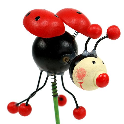 Floristik24 Ladybug en la varilla 5cm 12pcs