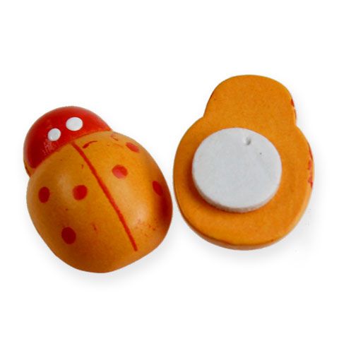Floristik24 Mariquitas de madera para pegar de 2cm de colores surtidos. 220 piezas