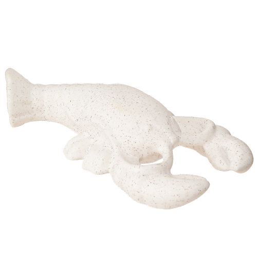 Floristik24 Figura Decoración Marítima Cerámica Langosta Blanca 17,5×9×3cm
