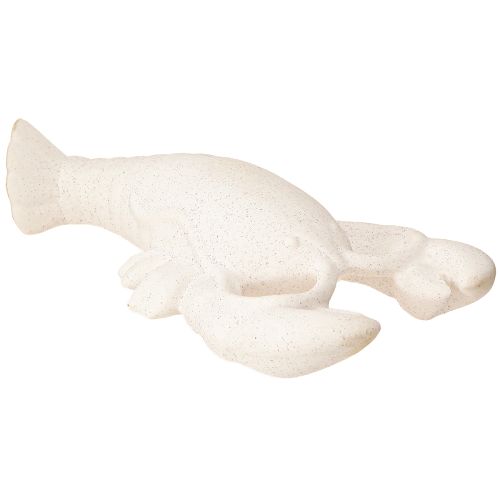 Floristik24 Figura Cerámica Decoración Marítima Langosta Blanca 26,5×13×5cm