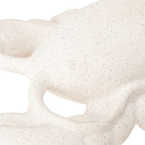 Artículo Figura Cerámica Decoración Marítima Langosta Blanca 26,5×13×5cm